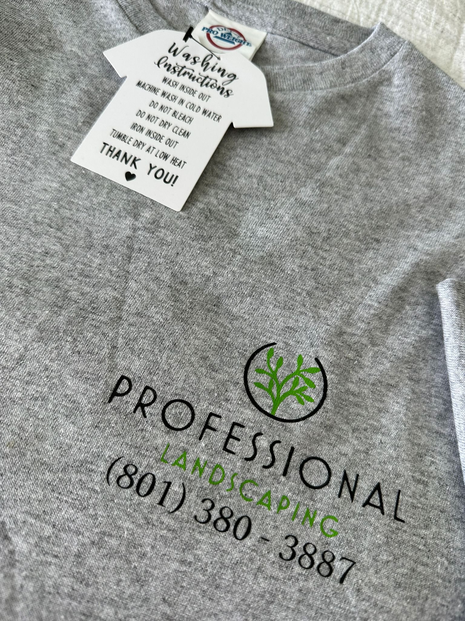 Professional Landscaping corporate T-shirt made by Guzys design and print-Utah